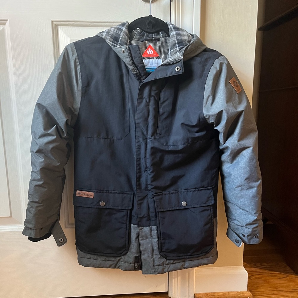 Columbia black/gray Omni heat jacket, size M (10-12)